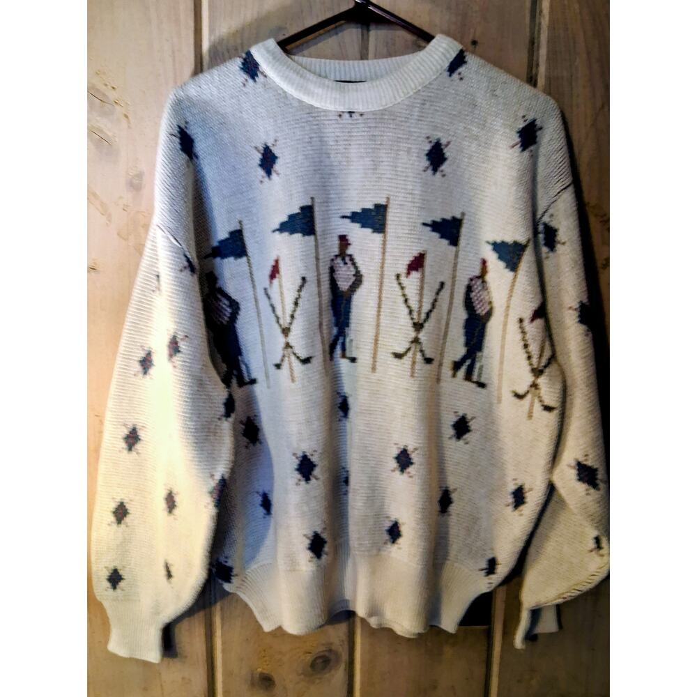Vintage Linksport By Austad Golf Sweater Size XL 100% Cotton